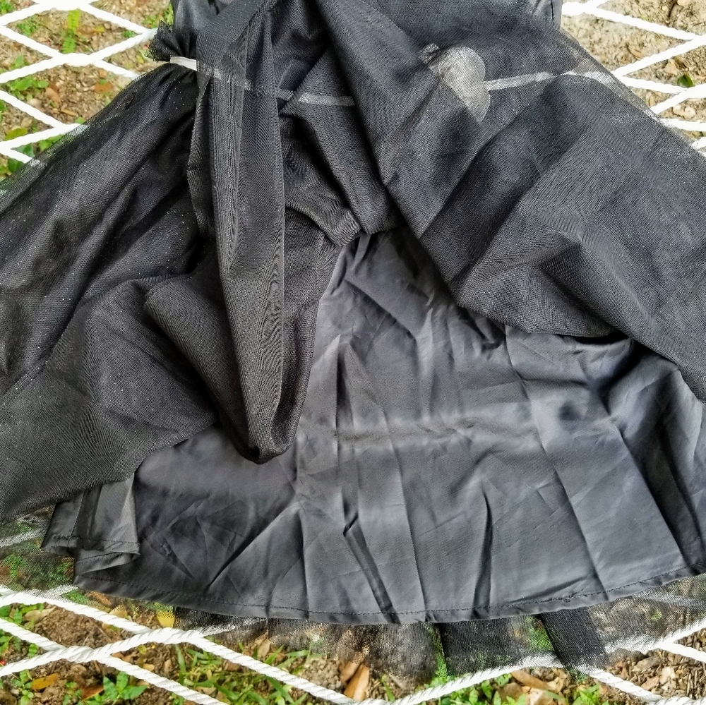 NWOT H&M Black Sleeveless Sparkle Tulle Skirt 6-7 - Picture 6 of 6